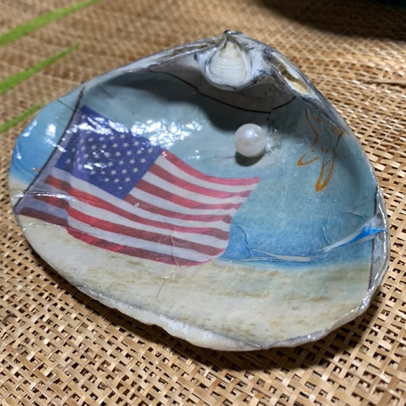 American Flag Decoupage Trinket Dish & Accent Decor - Picture 3 of 6